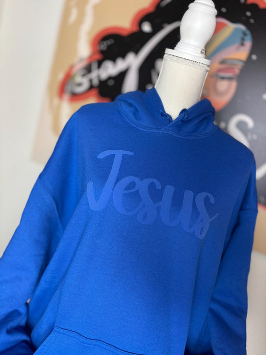 Monochromatic hoodie, JESUS hoodie, Christian Hoodie, Faith Hoodie